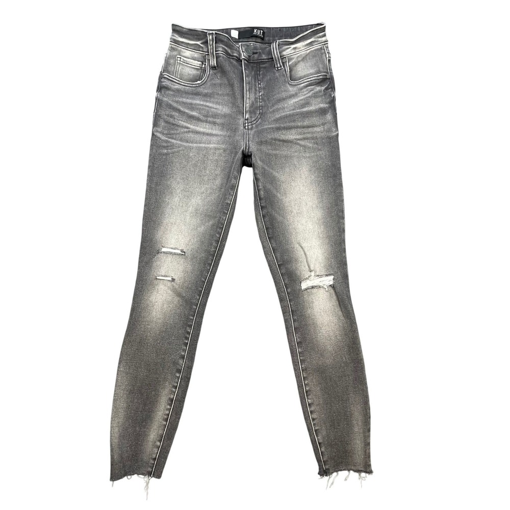 KUT from the Kloth Grey Connie Fab Ab Ankle Skinny Jeans Women Size 2